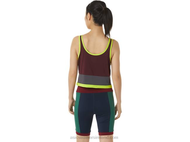 Women\s The New Strong Repurposed Tank Maroon/Steel Grey Asics XXPD3367