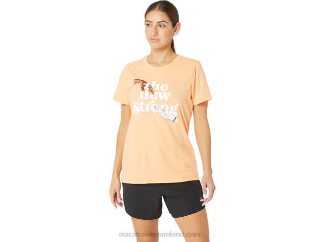 Womens The New Strong Run Tee Summer Dune Asics XXPD2232