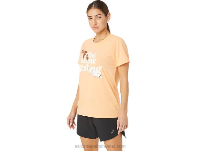 Women\s The New Strong Run Tee Summer Dune Asics XXPD2232