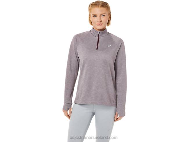 Womens Thermopolis 1/4 Zip Deep Mars Heather Asics XXPD3647