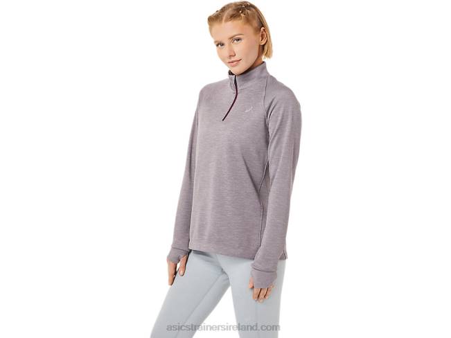 Women\s Thermopolis 1/4 Zip Deep Mars Heather Asics XXPD3647