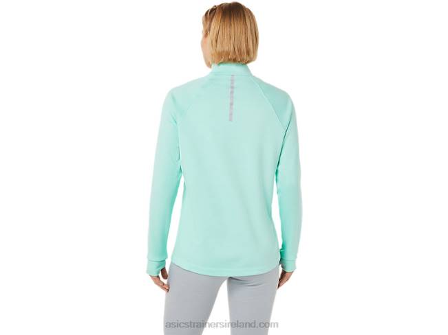 Women\s Thermopolis 1/4 Zip Fresh Ice Heather Asics XXPD3637