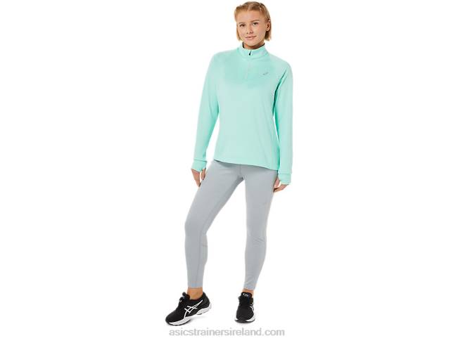 Women\s Thermopolis 1/4 Zip Fresh Ice Heather Asics XXPD3637