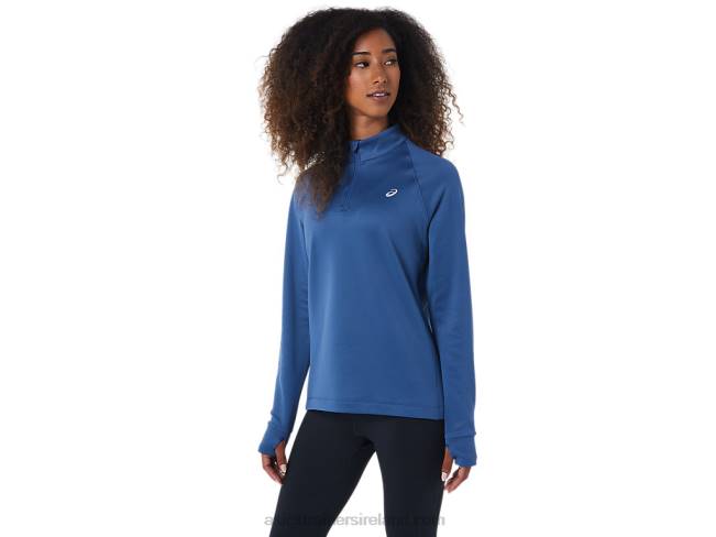 Women\s Thermopolis 1/4 Zip Grand Shark Asics XXPD2799