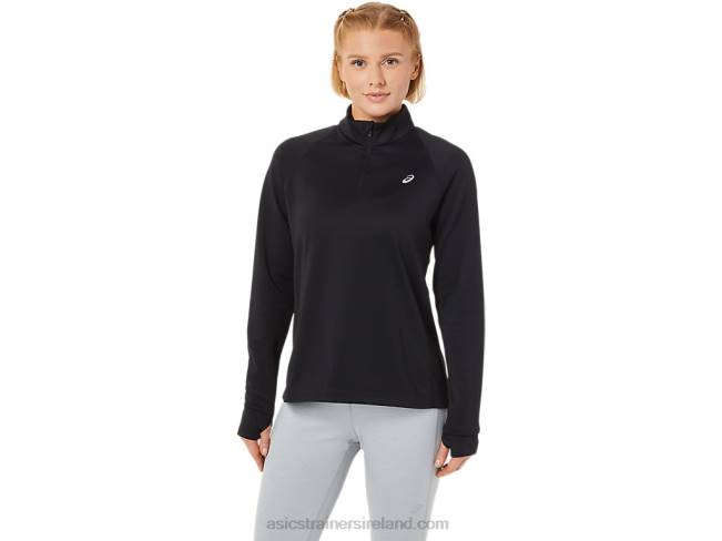 Womens Thermopolis 1/4 Zip Performance Black Asics XXPD3636