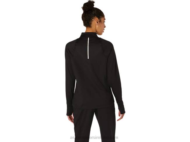 Women\s Thermopolis Half Zip Performance Black Asics XXPD3618