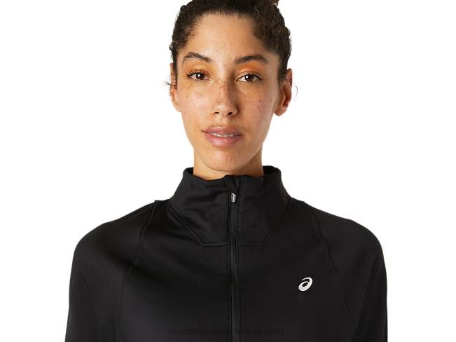 Women\s Thermopolis Half Zip Performance Black Asics XXPD3618