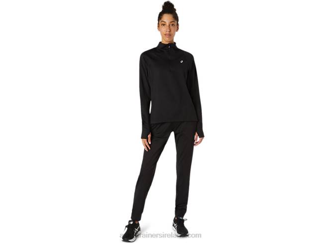 Women\s Thermopolis Half Zip Performance Black Asics XXPD3618