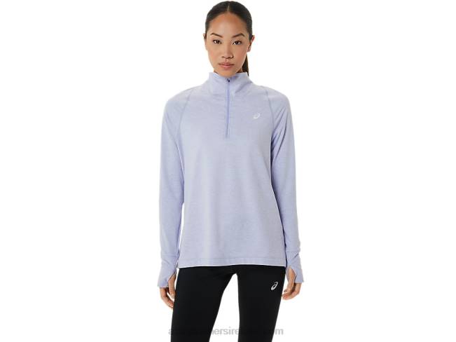 Womens Thermopolis Half Zip Vapor Heather Asics XXPD2958