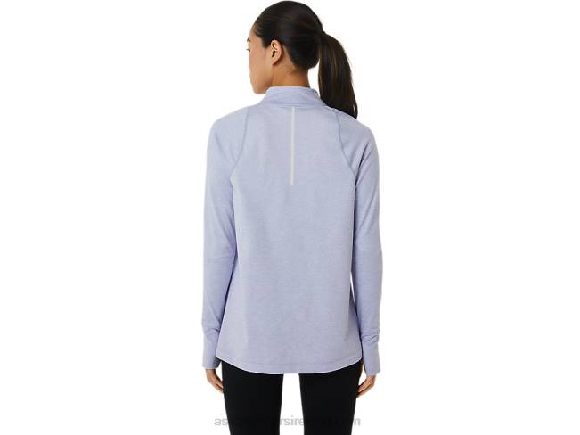 Women\s Thermopolis Half Zip Vapor Heather Asics XXPD2958