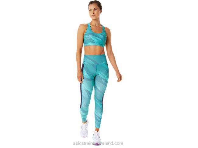 Women\s Training Graphic Bra Misty Pine Asics XXPD2926