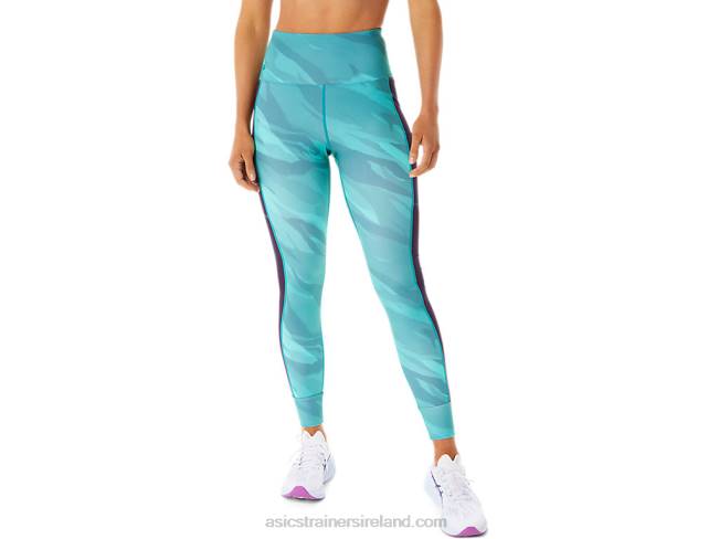 Womens Training Graphic Tight Misty Pine Asics XXPD2914