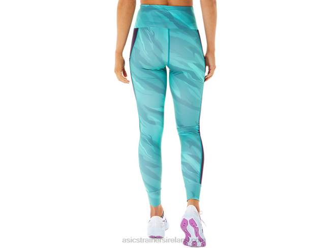 Women\s Training Graphic Tight Misty Pine Asics XXPD2914