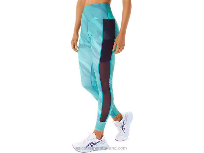 Women\s Training Graphic Tight Misty Pine Asics XXPD2914