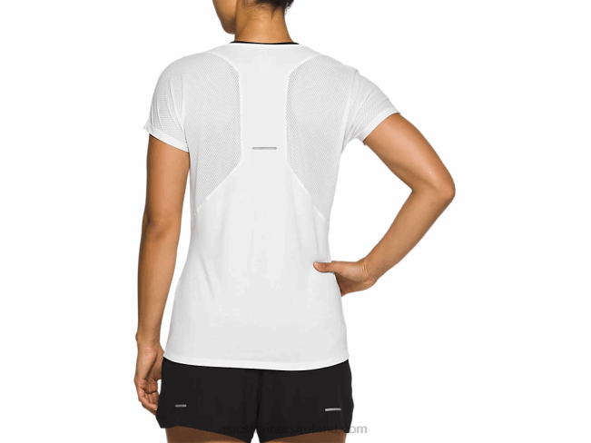 Women\s V-Neck Short Sleeve Top Brilliant White Asics XXPD4141