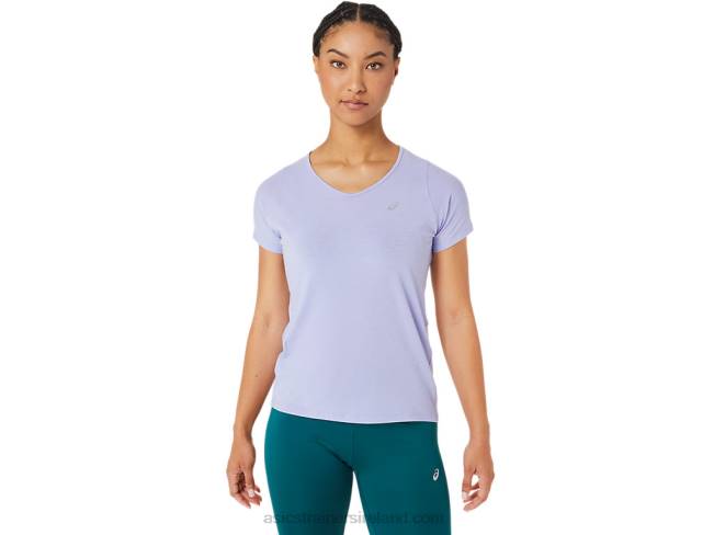 Womens V-Neck Short Sleeve Top Vapor Asics XXPD2998