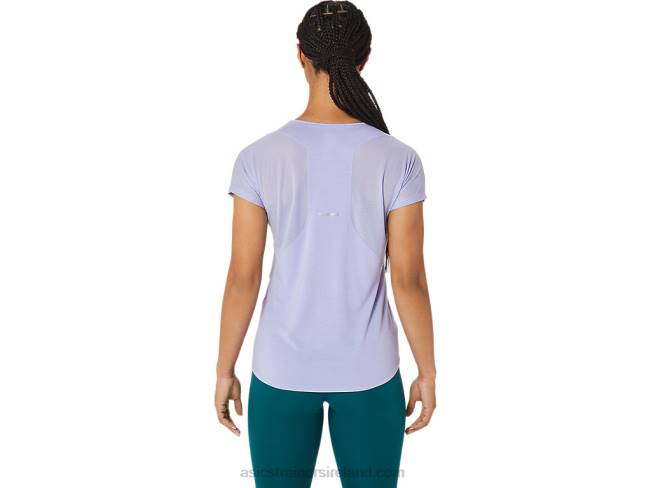 Women\s V-Neck Short Sleeve Top Vapor Asics XXPD2998