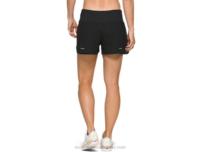 Women\s Ventilate 2-N-1 35in Short Performance Black Asics XXPD4134