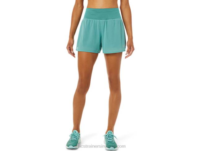 Womens Ventilate 2-N-1 35in Short Sage/Performance Black Asics XXPD3253