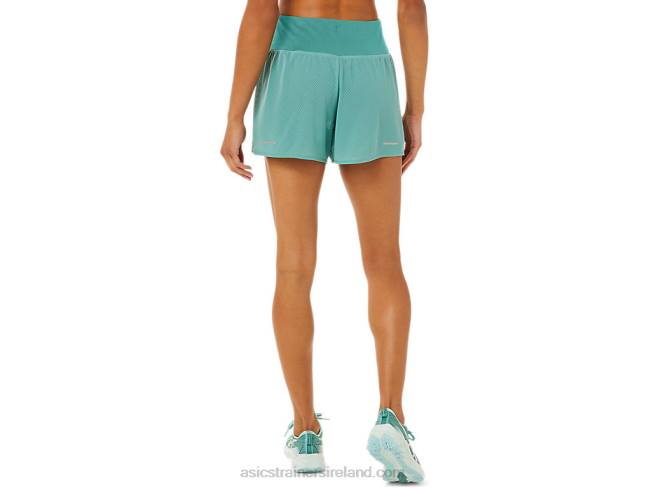 Women\s Ventilate 2-N-1 35in Short Sage/Performance Black Asics XXPD3253