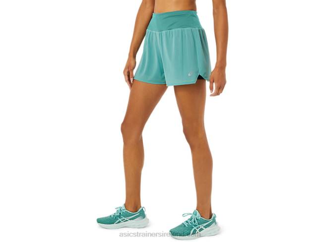 Women\s Ventilate 2-N-1 35in Short Sage/Performance Black Asics XXPD3253