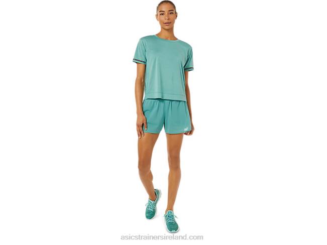 Women\s Ventilate 2-N-1 35in Short Sage/Performance Black Asics XXPD3253