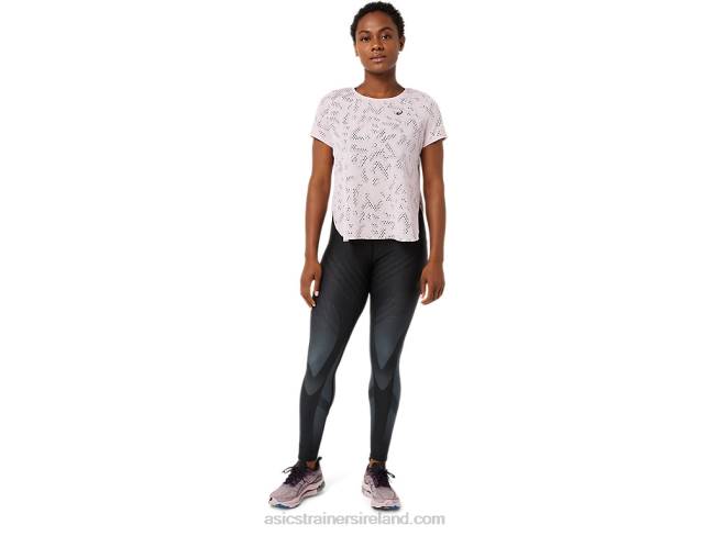 Women\s Ventilate Actibreeze Short Sleeve Top Barely Rose Asics XXPD3471