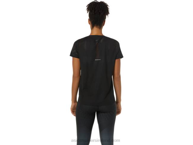 Women\s Ventilate Actibreeze Short Sleeve Top Performance Black Asics XXPD3488