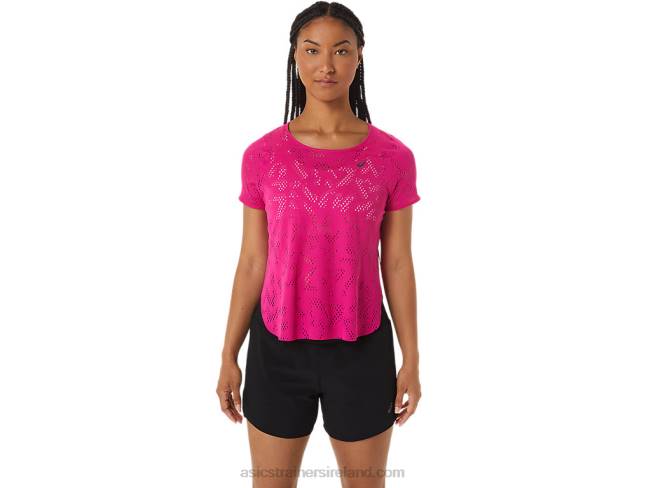 Womens Ventilate Actibreeze Short Sleeve Top Pink Rave Asics XXPD2530