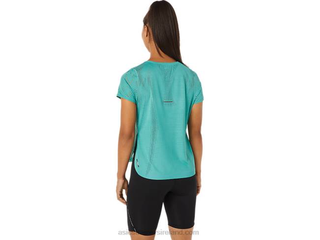 Women\s Ventilate Actibreeze Short Sleeve Top Sage Asics XXPD3255