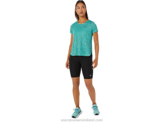 Women\s Ventilate Actibreeze Short Sleeve Top Sage Asics XXPD3255