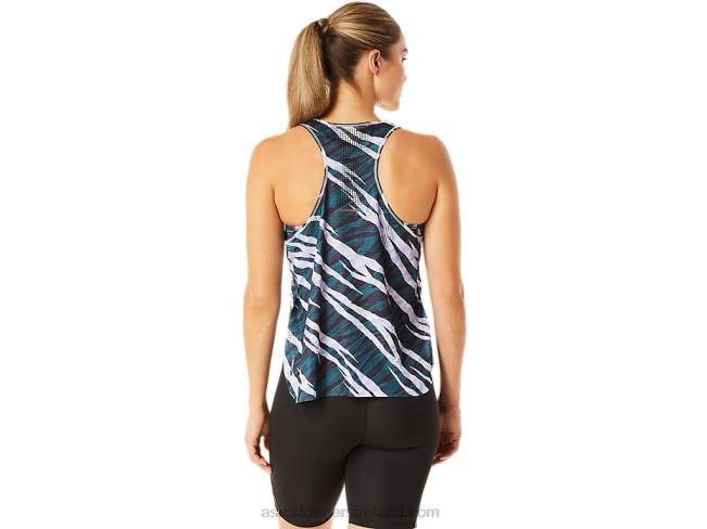 Women\s Ventilate Actibreeze Tank Aop Night Shade/Velvet Pine Asics XXPD3072