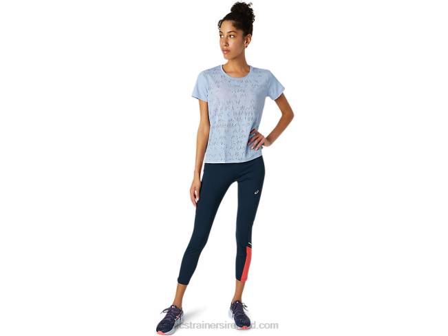 Women\s Ventilate Short Sleeve Top Mist Asics XXPD3836