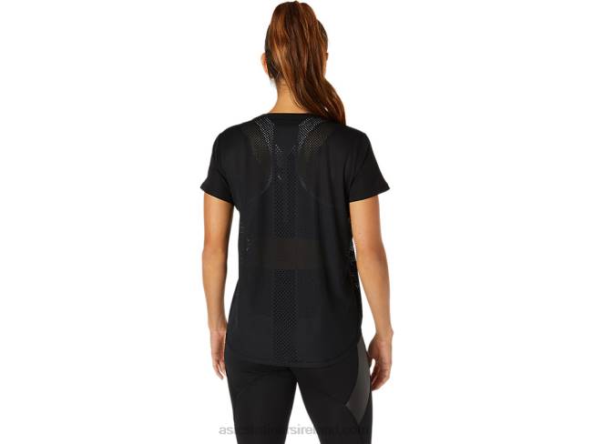 Women\s Ventilate Short Sleeve Top Performance Black Asics XXPD3819