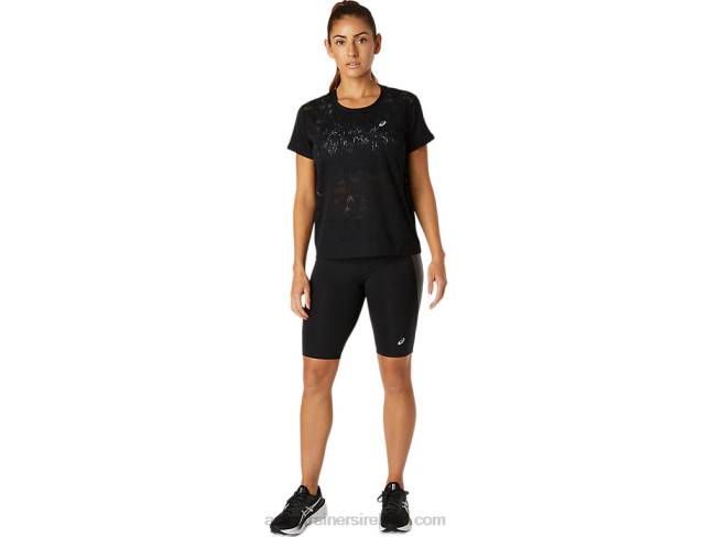 Women\s Ventilate Short Sleeve Top Performance Black Asics XXPD3819