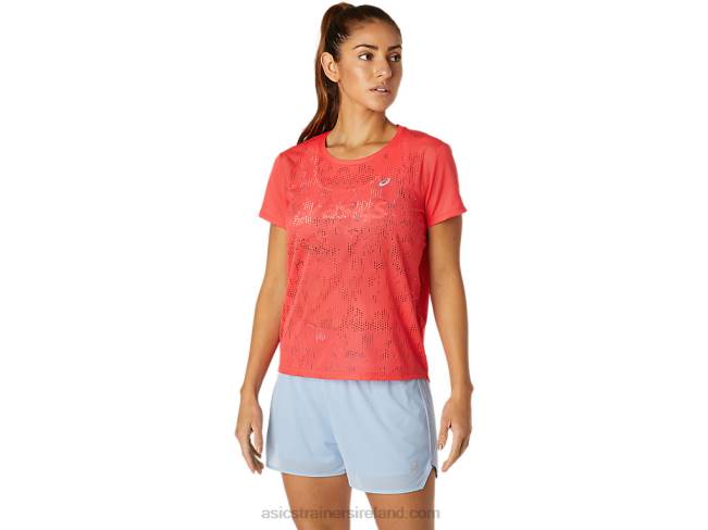 Womens Ventilate Short Sleeve Top Pink Grapefruit Asics XXPD3818