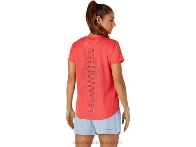 Women\s Ventilate Short Sleeve Top Pink Grapefruit Asics XXPD3818