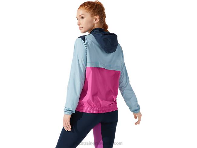 Women\s Visibility Jacket French Blue/Smoke Blue Asics XXPD4058