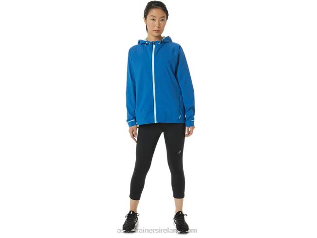 Women\s Waterproof Jacket Lake Drive/Clear Blue Asics XXPD3341