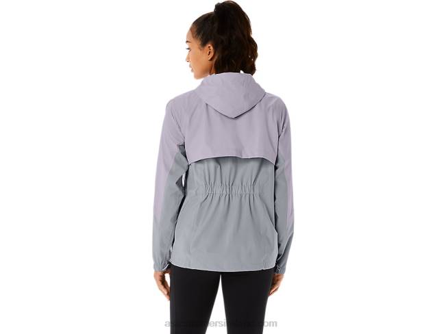 Women\s Waterproof Jacket Piedmont Grey/Dusk Violet Asics XXPD2328