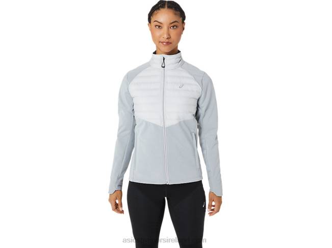 Womens Winter Run Jacket Glacier Grey Heather Asics XXPD2827