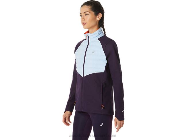 Women\s Winter Run Jacket Night Shade Heather/Soft Sky Asics XXPD2825