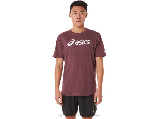 Xg Short Sleeve Lockup Logo Tee Deep Mars Heather Asics XXPD1463