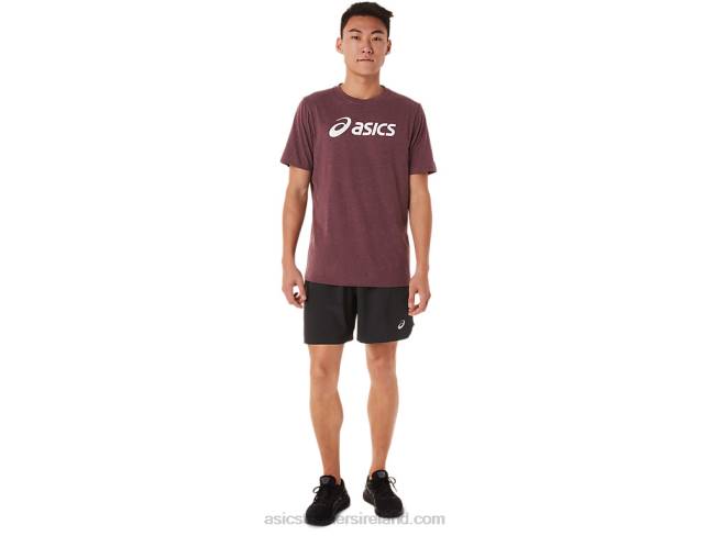 Xg Short Sleeve Lockup Logo Tee Deep Mars Heather Asics XXPD1463