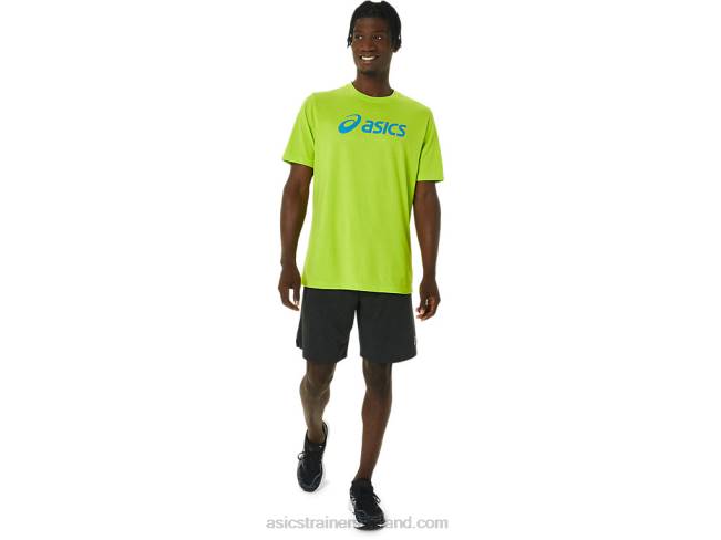 Xg Short Sleeve Lockup Logo Tee Lime Zest Asics XXPD1121