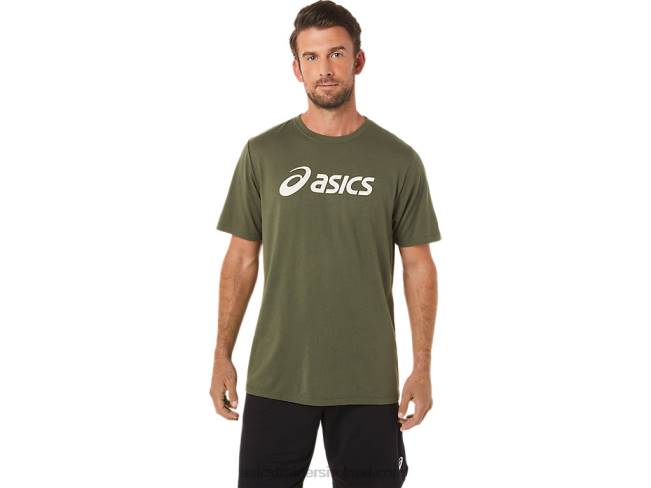 Xg Short Sleeve Lockup Logo Tee Olive Canvas Asics XXPD1655