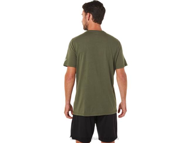 Xg Short Sleeve Lockup Logo Tee Olive Canvas Asics XXPD1655