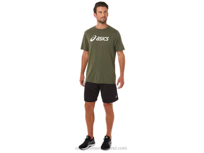 Xg Short Sleeve Lockup Logo Tee Olive Canvas Asics XXPD1655