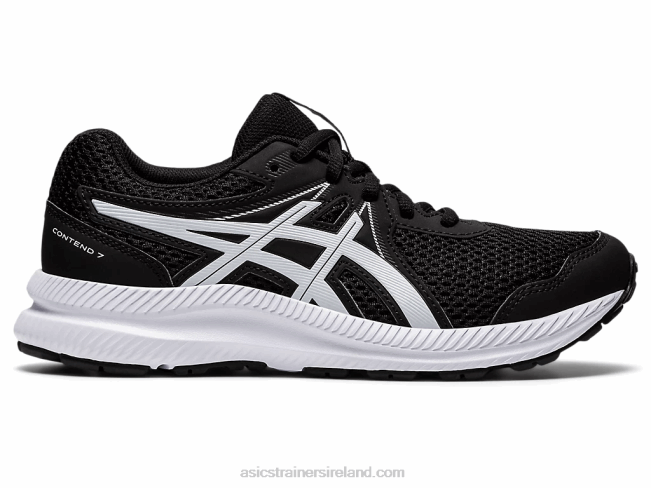 Contend 7 Grade School Black/White Asics XXPD4542