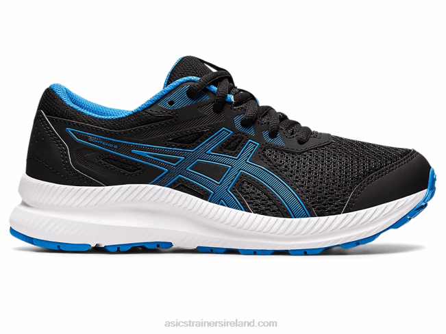 Contend 8 Grade School Black/Electric Blue Asics XXPD4394